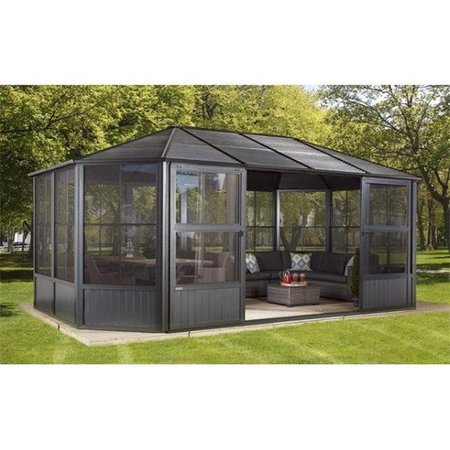 SOJAG Sojag 442-9162998 12 x 12 ft. Charleston No.93D Solarium Steel Roof 442-9162998